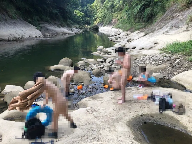 天體活動通常選在人煙稀少的山林，以防外人窺視。翻攝推特