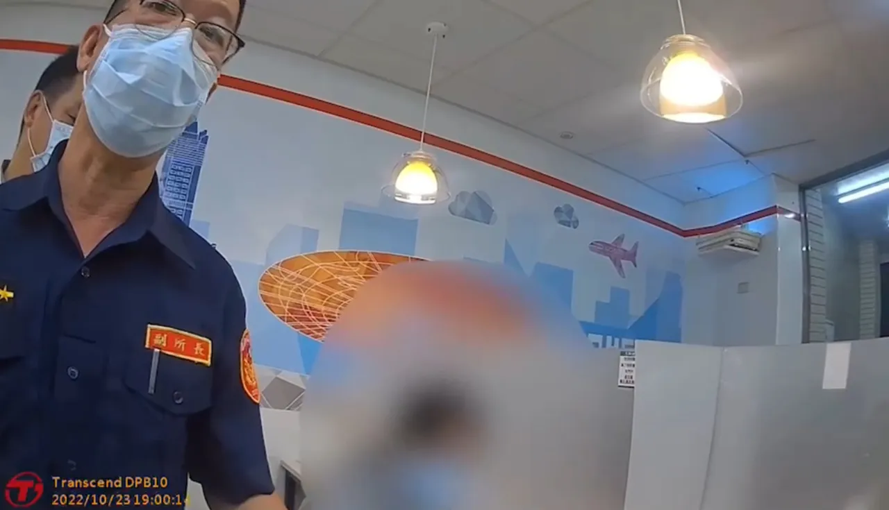 燕巢分駐所副所長王永豐與超商店員合力勸阻,陳姓女子才打消購買遊戲點數的念頭。讀者提供