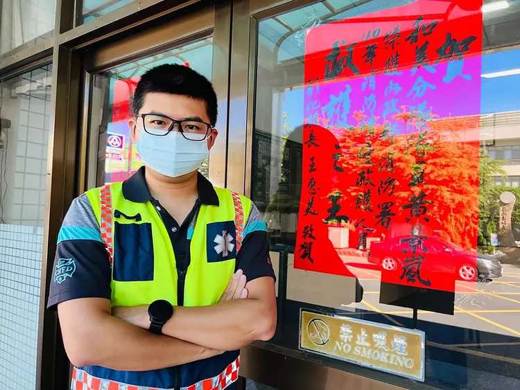 和美消防分隊高級救護員黃景嵐。翻攝彰化縣消防局臉書