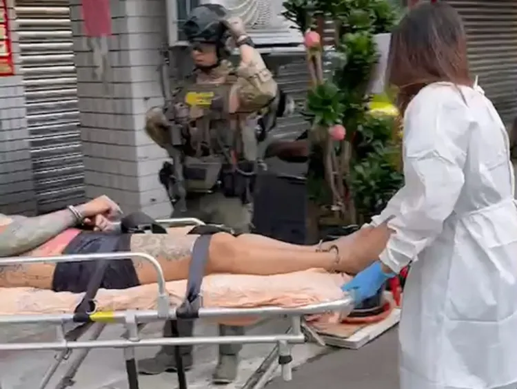 民眾直擊除暴特勤隊逮人，直呼太帥了。民眾提供