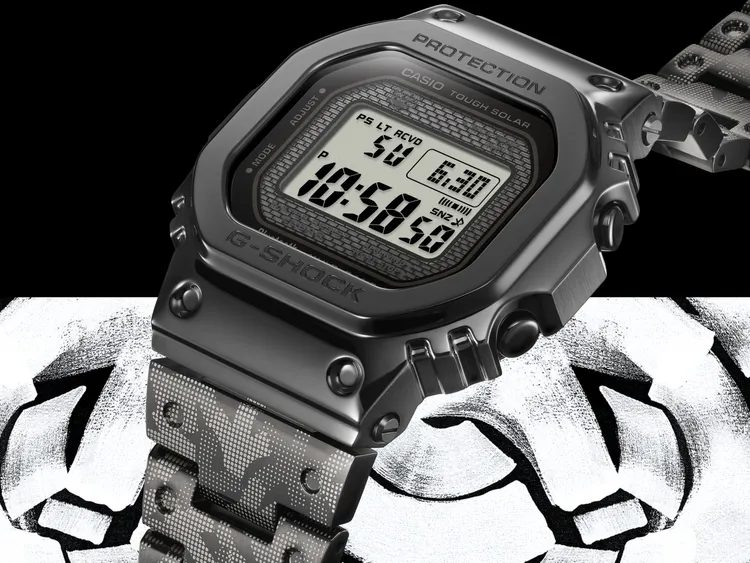 G-SHOCK再次合作藝術家Eric Haze打造聯名錶款GMW-B5000EH，2萬2000元。品牌提供