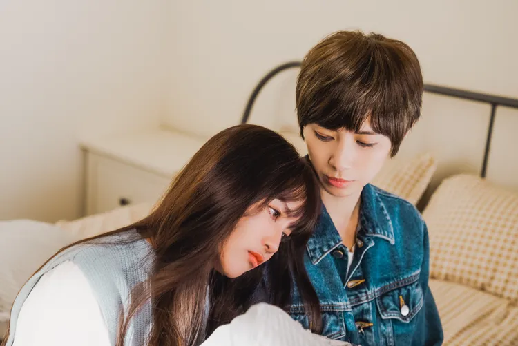 魏嘉瑩（右）與琳誼合作。相映提供


