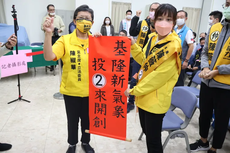 陳薇仲今天參加市長候選人抽籤抽到3號。戴之聖攝