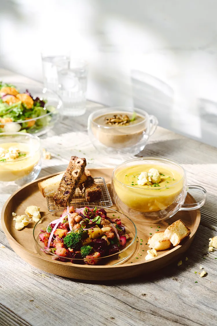 內惟藝術中心「SO_UP」打造蔬食新飲食概念店。文化局提供