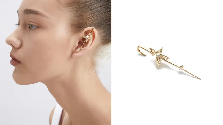斜口大星耳針，6500元。品牌提供