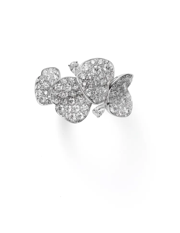 MIKIMOTO Les Pétales Place Vendôme頂級鑽石戒指，116萬元。品牌提供