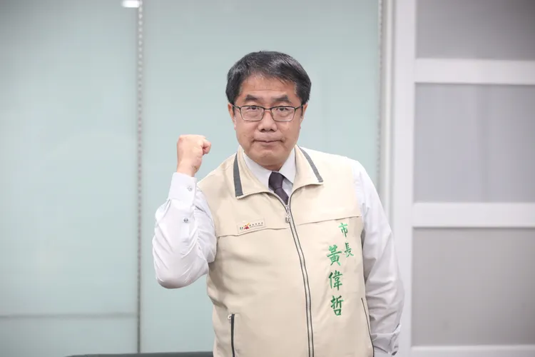 台南市長黃偉哲面對連任信心十足。侯昌騰攝