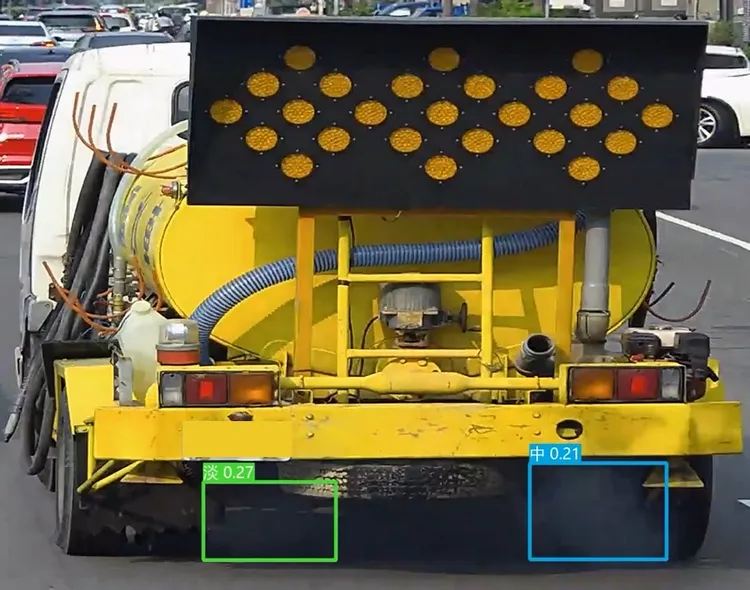 台中市政府以AI判煙設備一網打盡大小烏賊車。台中市政府提供