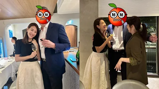 賈永婕緊貼高壯男！使喚老公掌鏡「蹲下」　身分曝光原來超大咖