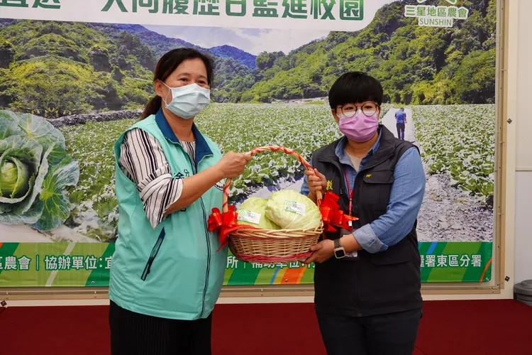 「產地直送履歷甘藍進校園」的活動，將由三星地區農會特別嚴選2100公斤通過產銷履歷驗證的甘藍，從27日起，配合產期陸續直送全縣國小學生享用。林泊志攝
