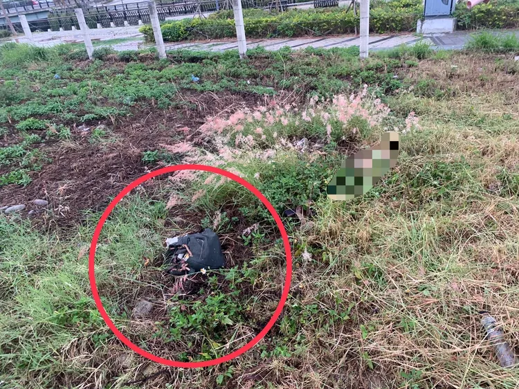 發現白骨的地點位於北屯區14重劃區內的榮德公園。民眾提供