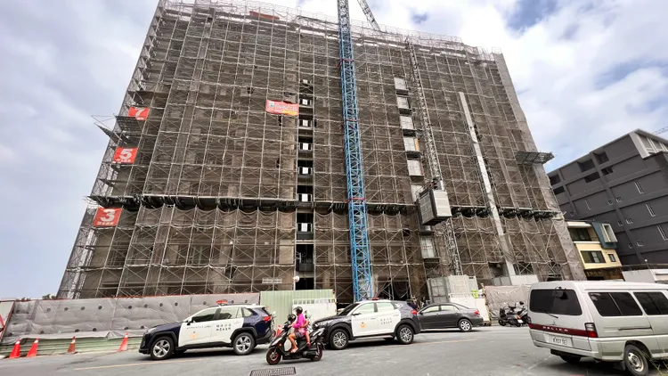 發生工人口角鬥毆的工地外觀。侯昌騰攝