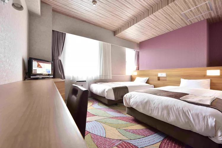 WBF 釧路 - TWIN ROOM。星野集團提供