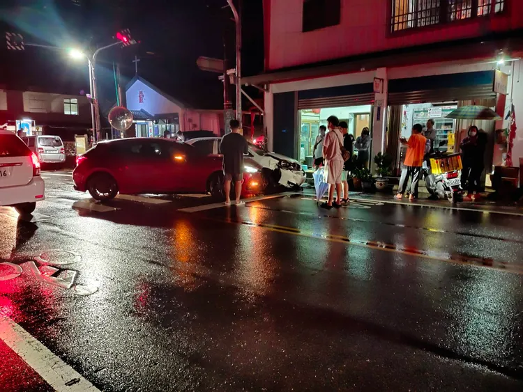 車禍現場。讀者提供