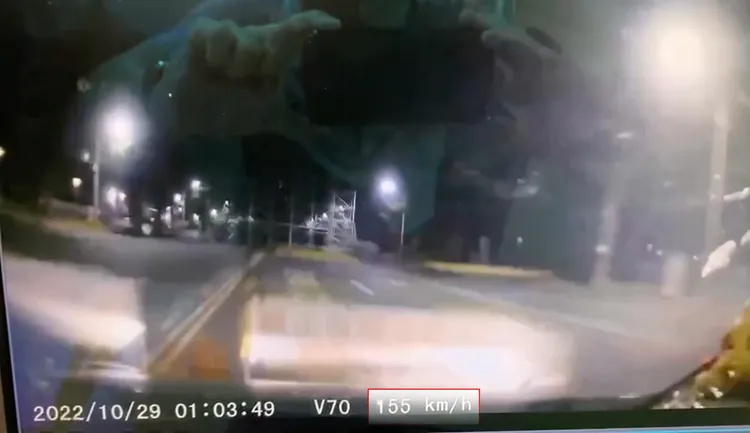 肇事時車速155公里。民眾提供