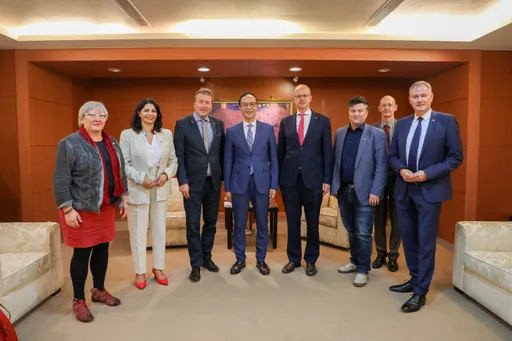 朱立倫會見德國人權會訪團 讚國民黨「最愛台灣」熟稔兩岸關係