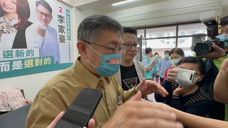 台北市長柯文哲對大巨蛋的防災「我是有信心啦！但別人我就不知道」。林泊志攝