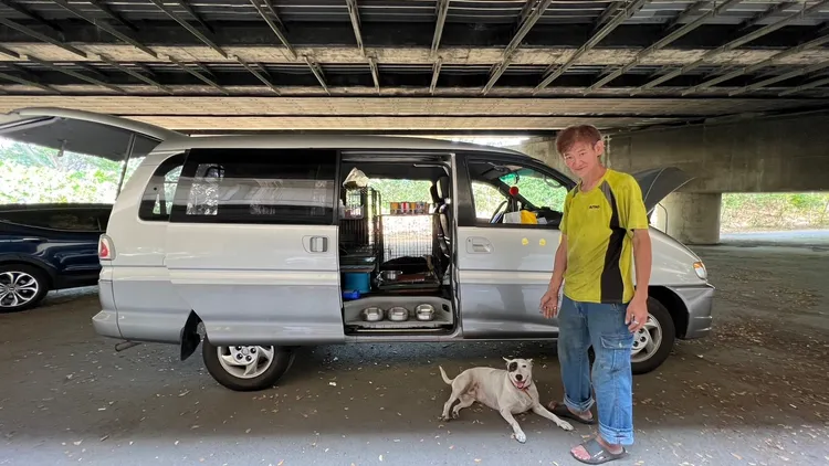 有人捐出一輛商業休旅車，讓蘇男能方便載運救援回來的浪浪。魏嘉良攝