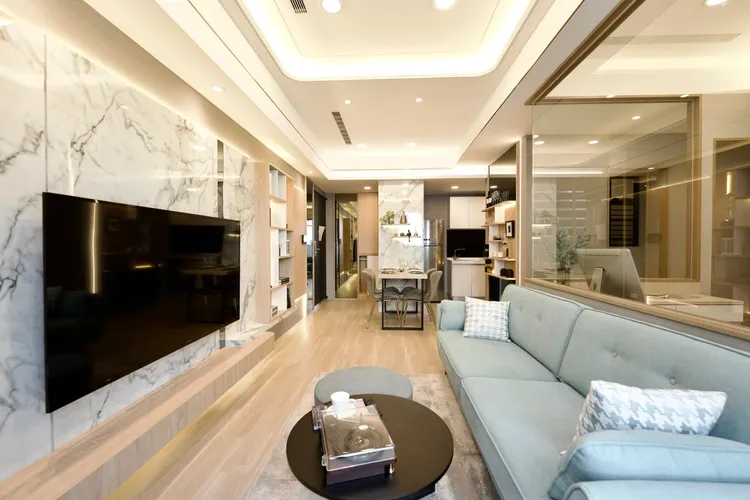 預售案「嘉冠青漾」產品規劃2房21-24坪、3房34坪，每坪開價26-28萬元。業者提供