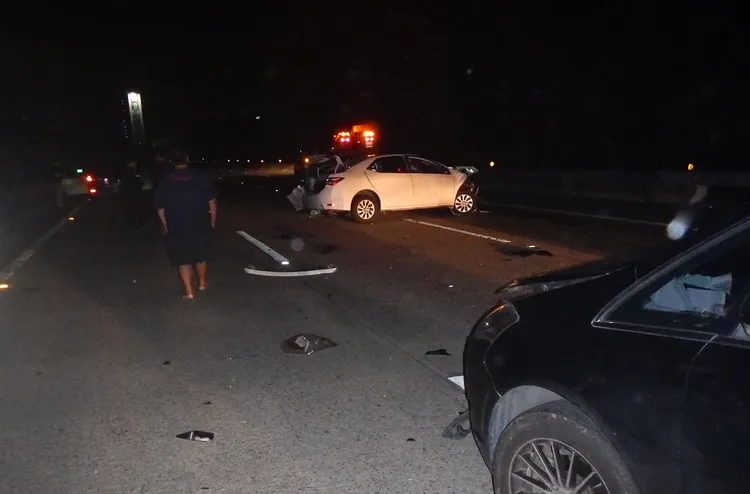 車禍現場。國道警方提供