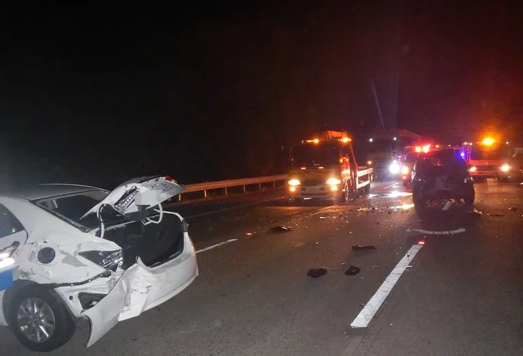 車禍現場。國道六大隊提供