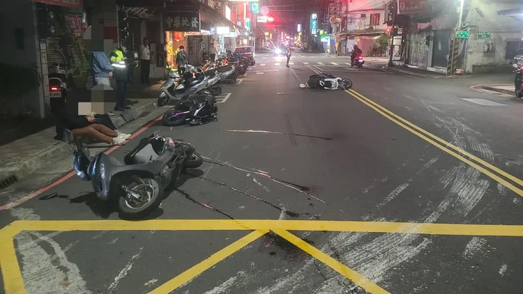 警方到場進行採證。林口警分局提供