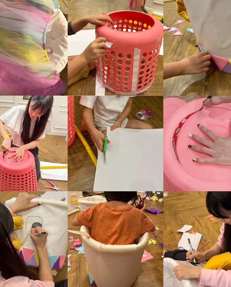 李靚蕾巧手製作變裝道具。翻攝李靚蕾IG