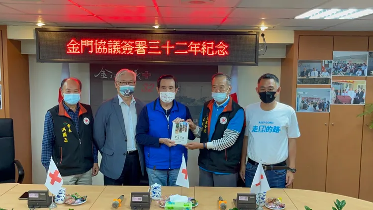 前總統馬英九今(29)日前往金門當初簽訂兩岸「金門協議」的簽署地參訪。蔡宇凌攝