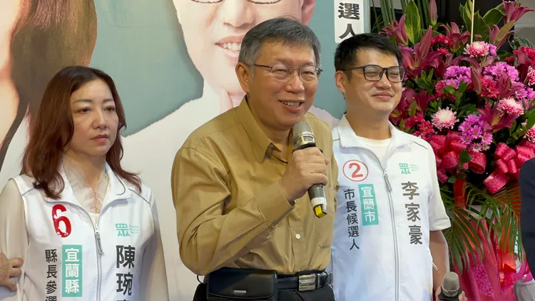 台灣民眾黨主席、台北市長柯文哲。林泊志攝