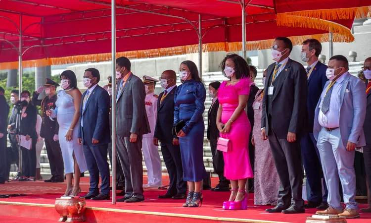 恩史瓦帝三世所率訪團。總統府提供