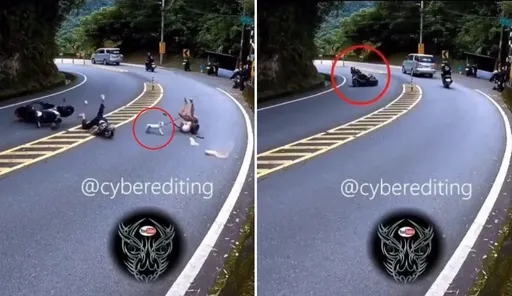 載妹跑山壓車！把人家女兒美腿摔成傷腿　網卻歪樓看「貓後空翻」影片