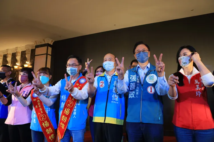 張善政說，這也是他與韓國瑜自2020總統大選後，首度公開合體造勢。張善政競辦提供