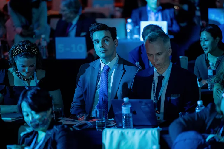 世界民主運動第11屆全球大會現場。總統府提供