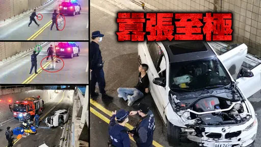 政院旁飆車害命還襲警　第一視角影片曝光！屁孩遭開槍中彈秒成小孬孬