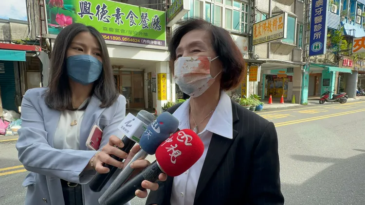 宜蘭縣長林姿妙投票前受訪。林泊志攝