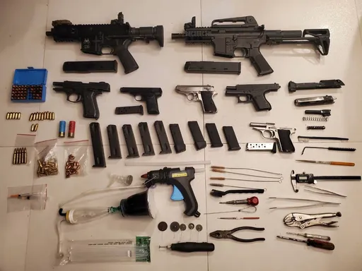 桃園警查獲兵工廠!3惡嫌駕車衝撞遭壓制 起獲8把長短槍和子彈