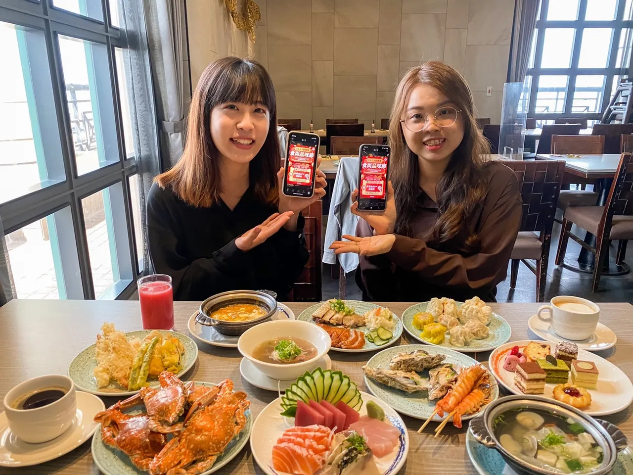 「來美食APP」食尚品味集結13大品牌於雙11檔期推出優惠,像是漢來海港買1送1券、全品牌75折券等。業者提供