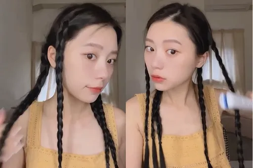 不用電捲棒也行!大眼妹不藏私 小清新一秒變輕熟小波浪