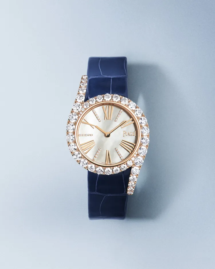 Limelight Gala玫瑰金鑲鑽女錶，208萬元。品牌提供