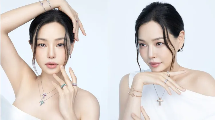 李荷妮駕馭DAMIANI展現冶豔而優雅的氣息。翻攝dmianiofficial IG