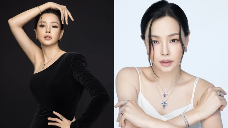 李荷妮產後迅速恢復曼妙身材，配搭DAMIANI Belle Époque系列珠寶魅力十足。翻攝dmianiofficial IG