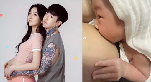 莉婭曬親哺母乳網嘆「這畫面太美」! 曝女兒「發育超前」14天大就能抬頭