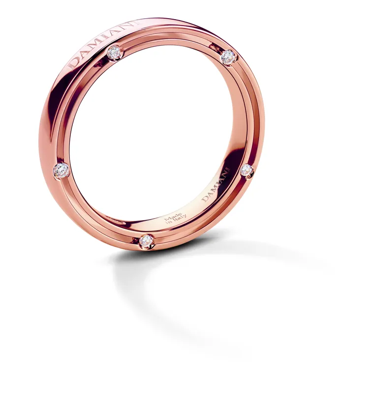 D.Side玫瑰金鑲鑽戒指，3萬1000元。品牌提供