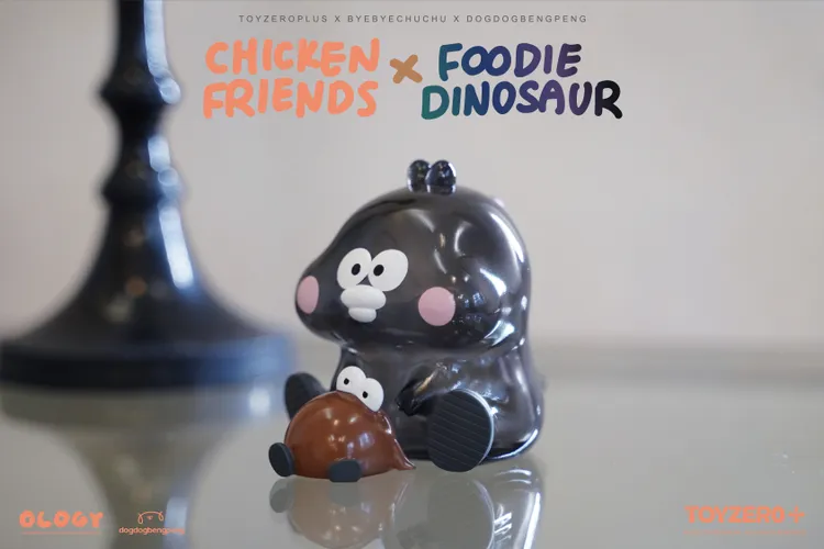 奧樂雞 X 吃貨恐龍（黑透款）。業者提供