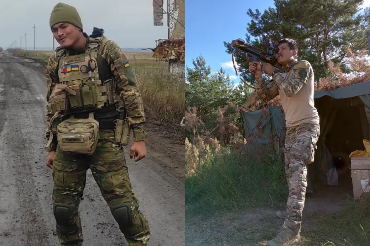 一名在烏克蘭參戰的日籍志願兵在推特上PO照悼念曾聖光，並說「如果有來世願和他再做朋友」。翻攝「新台灣國防軍事網」粉絲頁