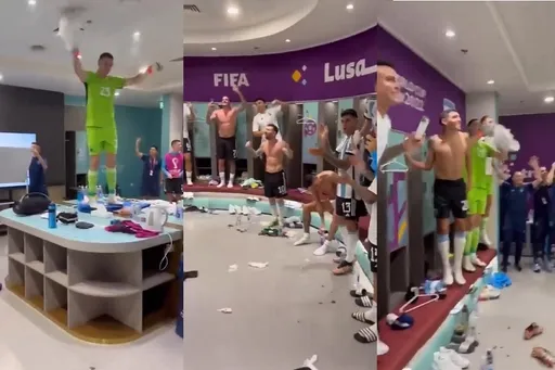 世界盃奪冠夢復活 梅西和隊友狂歡!門神馬蒂內茲更舞上桌