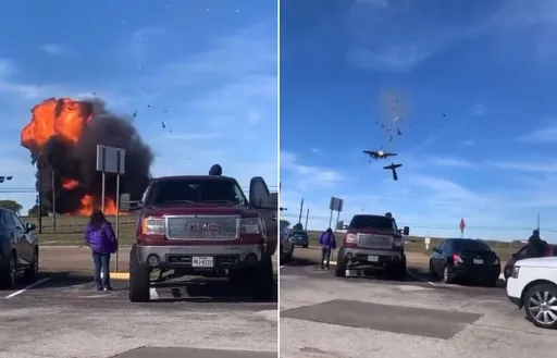 航空展骨董機空中相撞死亡影片曝 目擊者驚呼:OH MY FUCKING GOD!