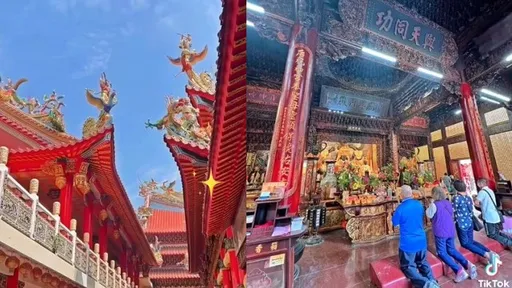 還以為是古裝劇外景!顛覆鹿耳門天后宮觀光印象 這角度賞廟竟如此氣勢滂礡