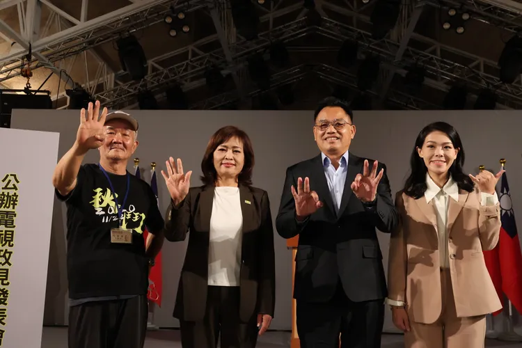 新竹市長公辦政見發表會今天（16日）登場。黃羿馨攝