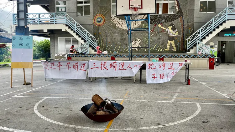 今天活動現場有些冷清，並無公部門參與民間自主發起的反賄選宣誓活動。古和純攝